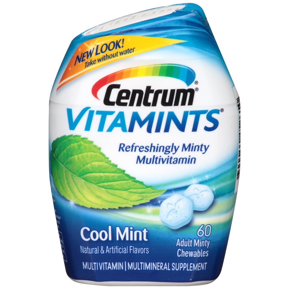 slide 1 of 4, Centrum Vitamints Cool Mint, 60 ct