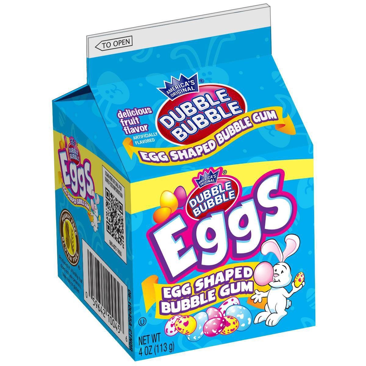 slide 1 of 3, Dubble Bubble Egg Shaped Bubble Gum, Carton, 4 oz