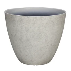 Faux Concrete Planter, 17.3 In X 14.5 In, Stone