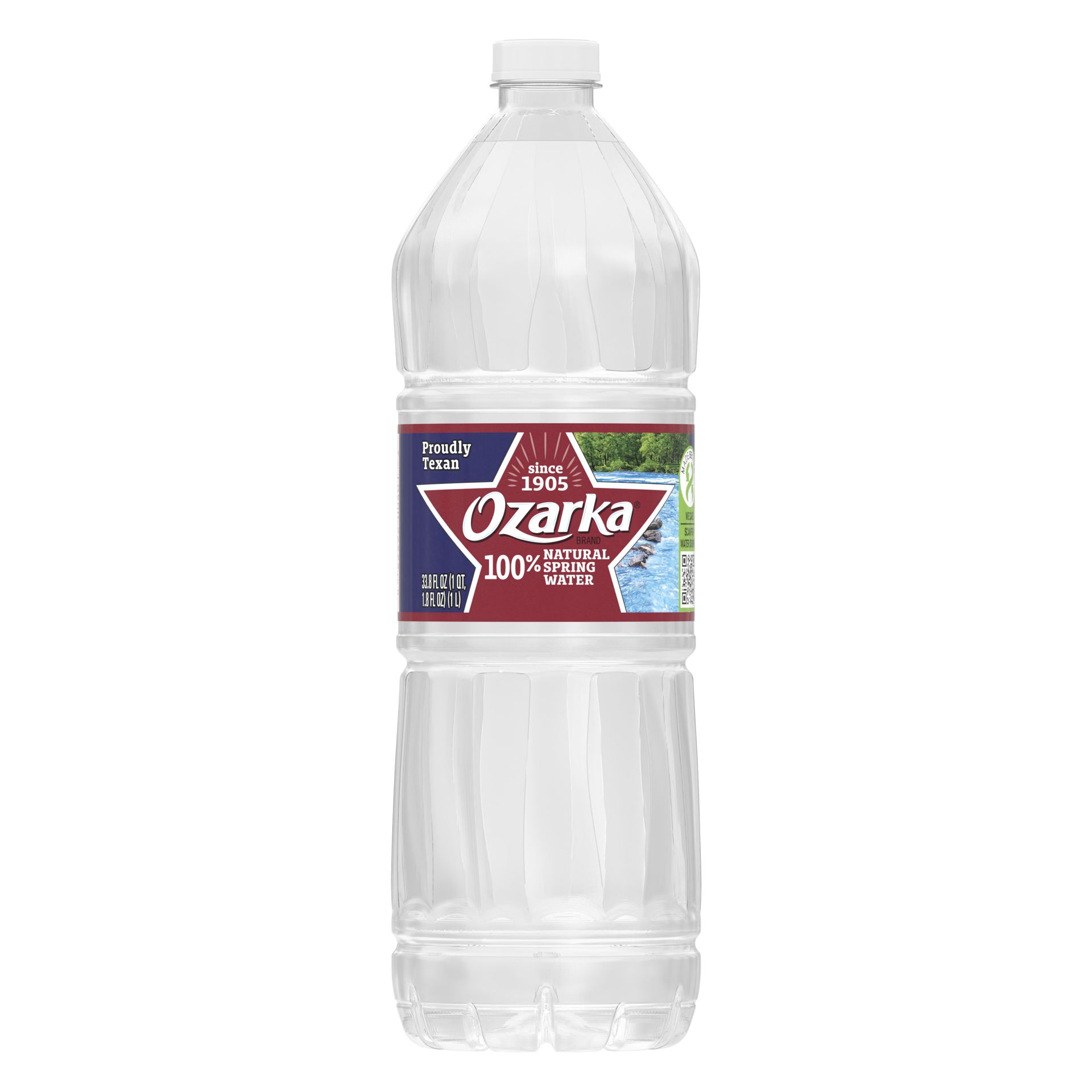 slide 1 of 4, OZARKA Brand 100% Natural Spring Water, 33.8-ounce plastic bottle, 1 liter