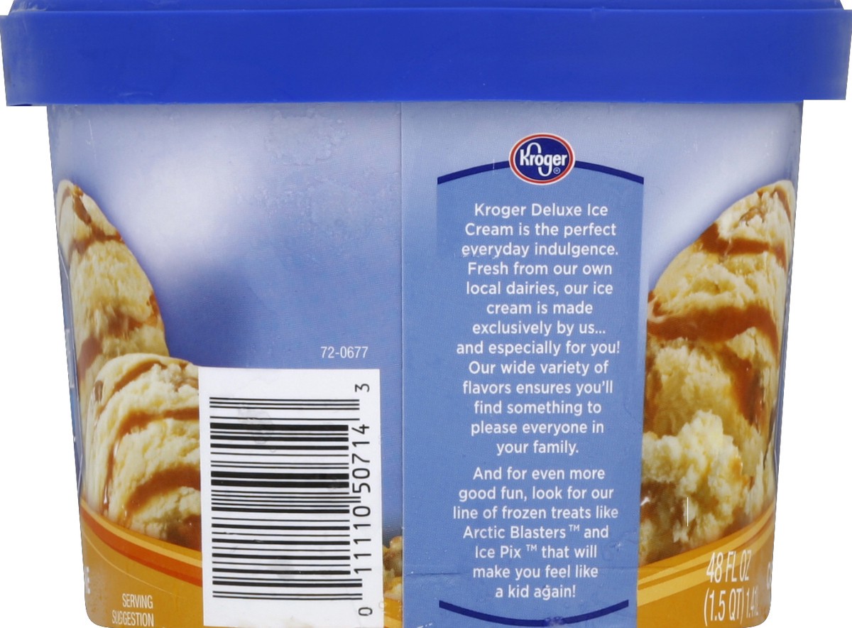 slide 3 of 6, Kroger Deluxe Caramel Praline Ice Cream, 48 fl oz