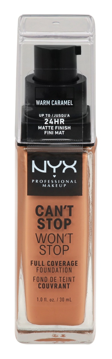 NYX Professional Makeup Can't Stop Won't Stop Foundation Warm Caramel 1 oz