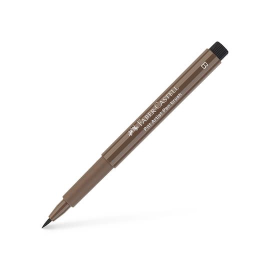 slide 1 of 3, 117 Walnut Brown Brush Faber-Castell Pitt Brush Artist Pen, brush
