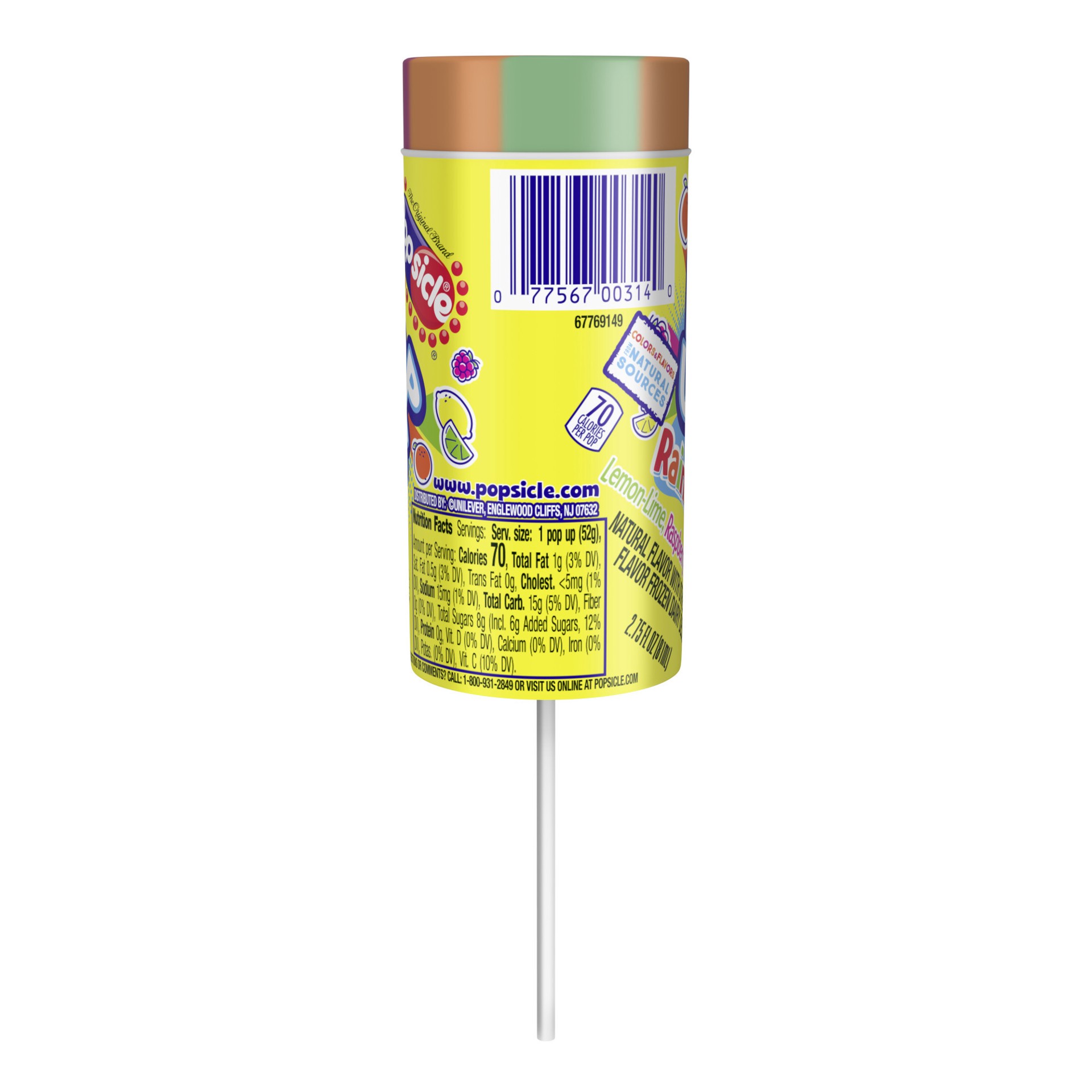 slide 2 of 3, Popsicle Pop Ups Ice Pop Rainbow, 1 ct, 1 ct