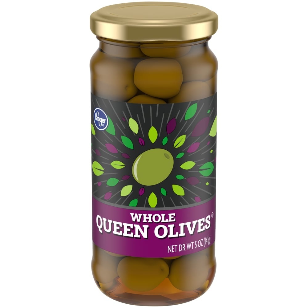 slide 1 of 1, Kroger Whole Queen Olives, 5 oz