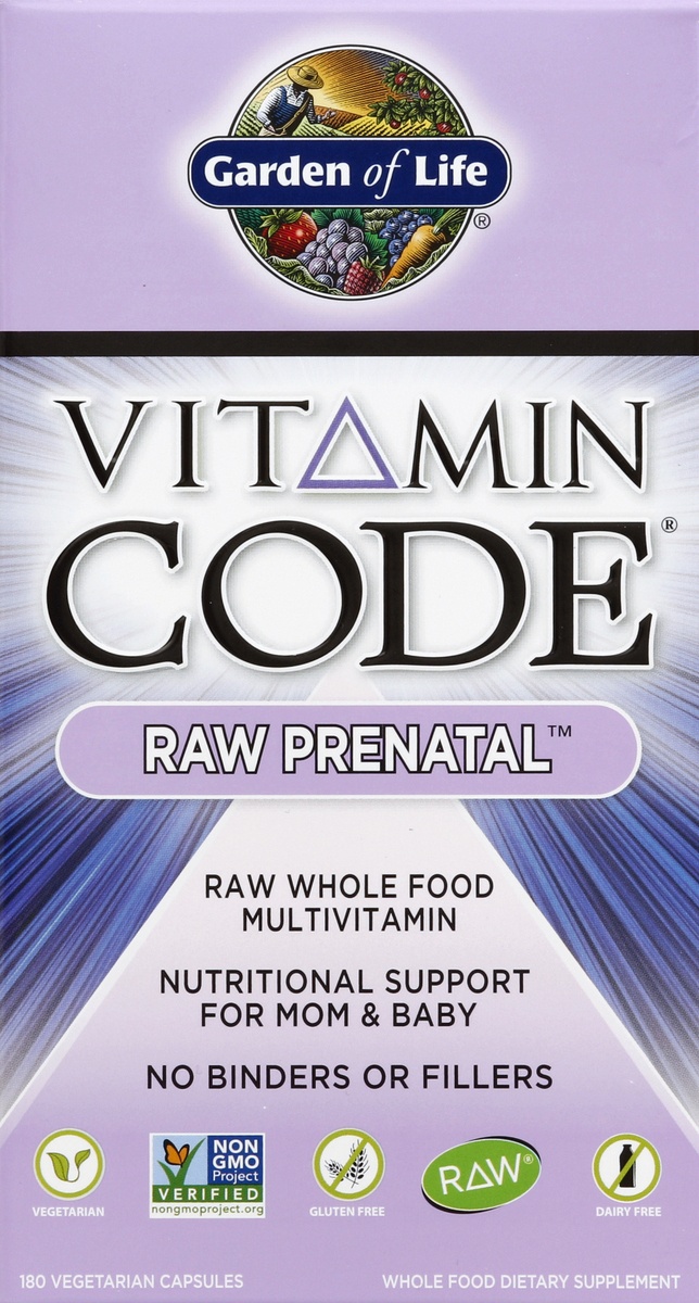 slide 4 of 4, Garden of Life Vitamin Code Raw Prenatal, 180 ct