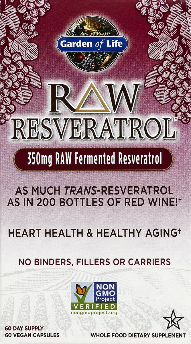 slide 4 of 4, Garden of Life Raw Resveratrol, 60 ct