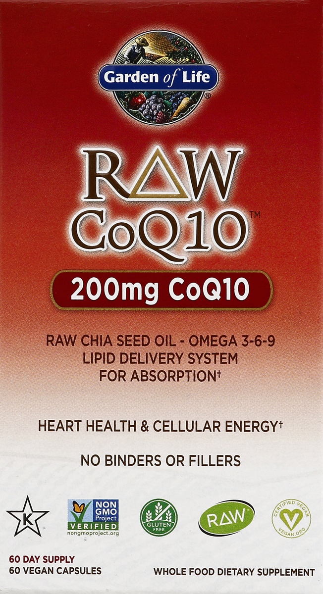 slide 2 of 4, Garden of Life Raw Coq10, 60 ct