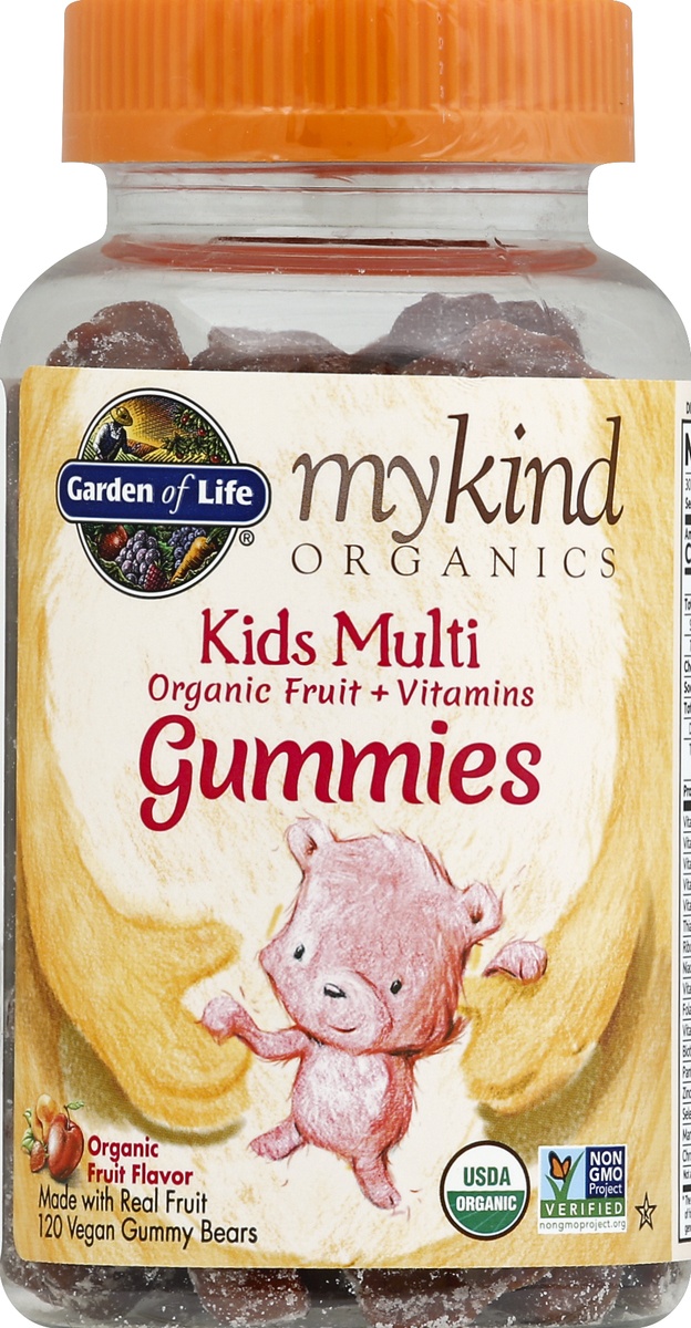 slide 2 of 2, Mykind Organics Kids Multi Gummies Fruit, 120 ct