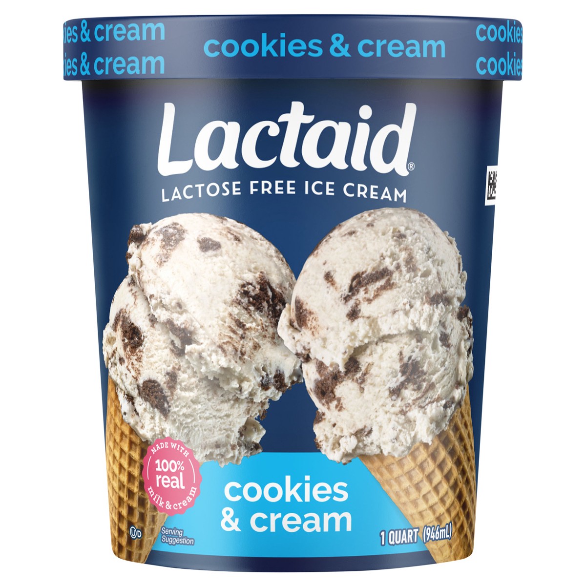 slide 1 of 9, Lactaid Cookies & Cream Ice Cream, 1 Quart, 