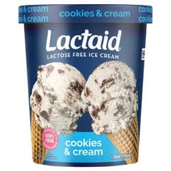 Lactaid Cookies & Cream Ice Cream, 1 Quart