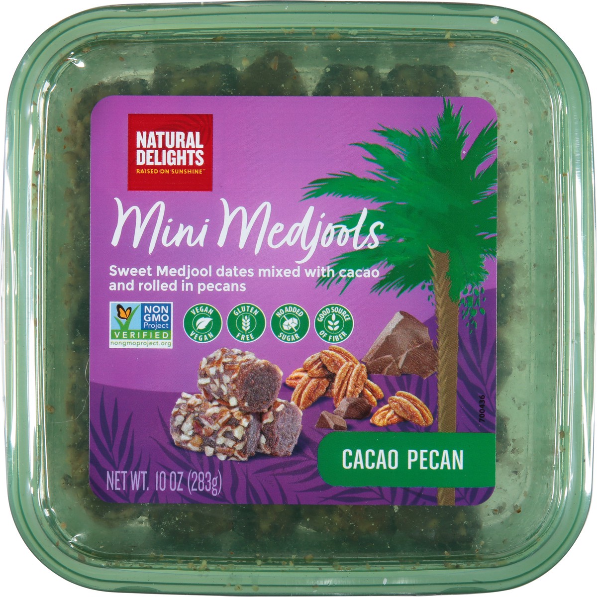 slide 1 of 13, Natural Delights Cacao Pecan Mini Medjools 10 oz, 10 oz