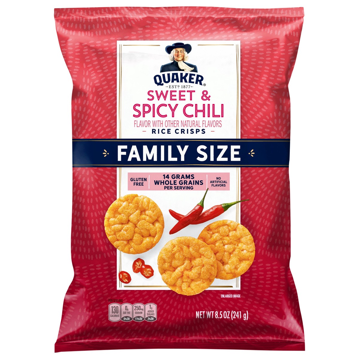 slide 1 of 8, Quaker Rice Crips Sweet & Spicy Chili 8.5 Oz, 8.5 oz