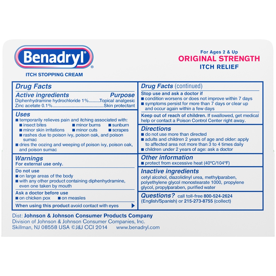 slide 6 of 6, Benadryl Cream Original, 1 oz