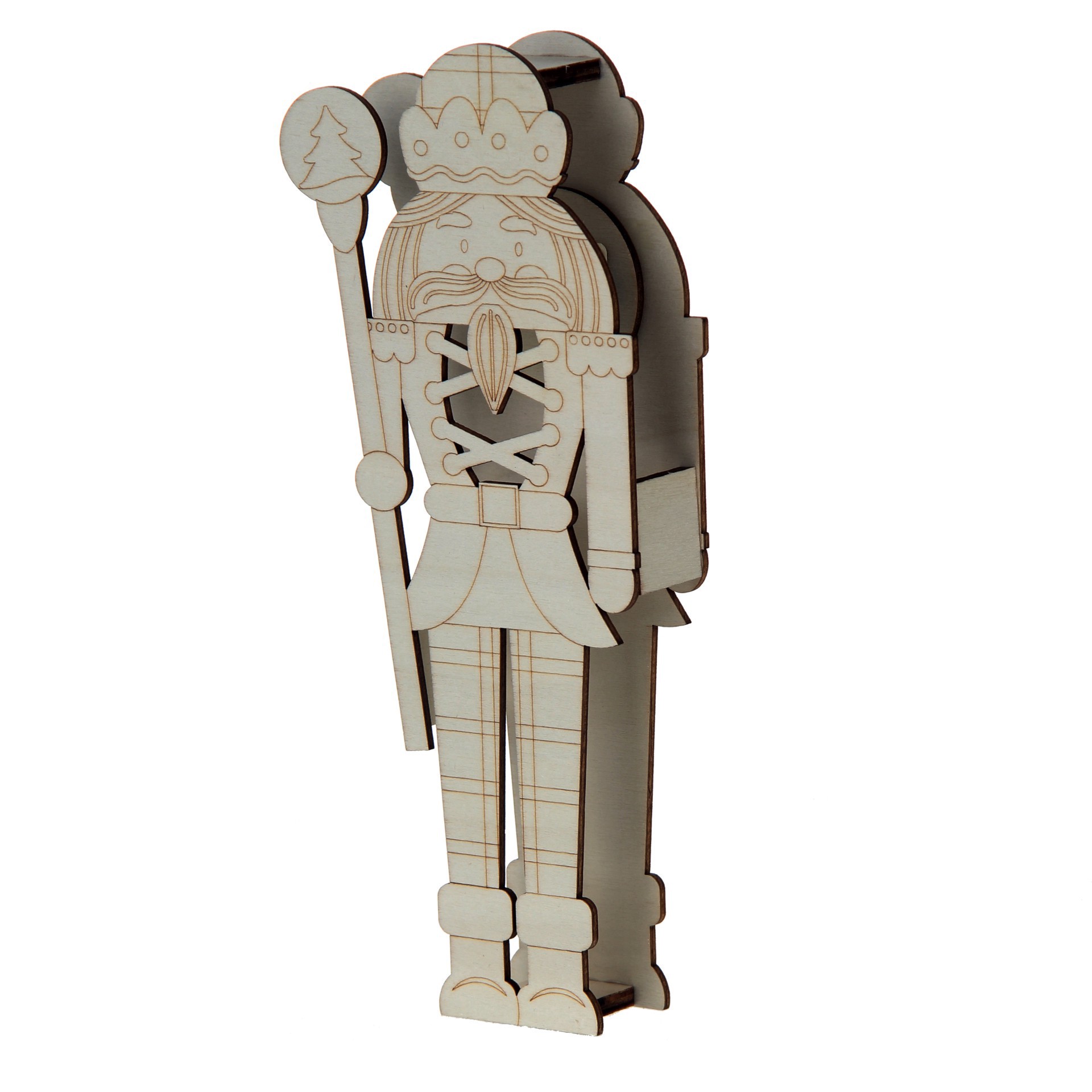 slide 2 of 3, 8.75" Diy Nutcracker Led Wood Decor By Make Market, 8.75 in