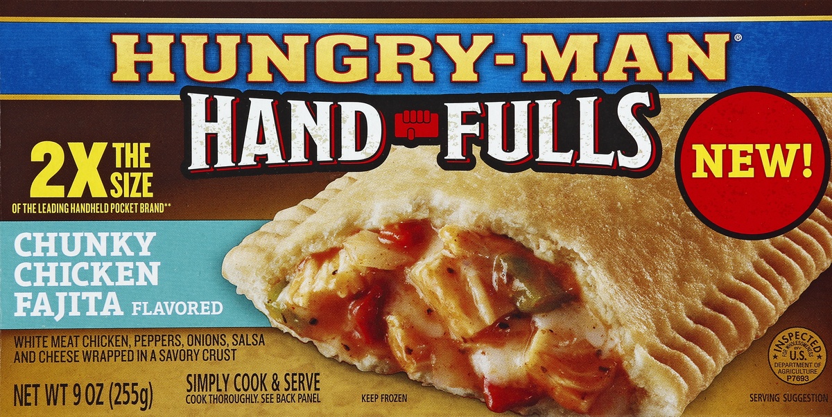 slide 4 of 4, Hungry-Man Hand Fulls 9 oz, 9 oz