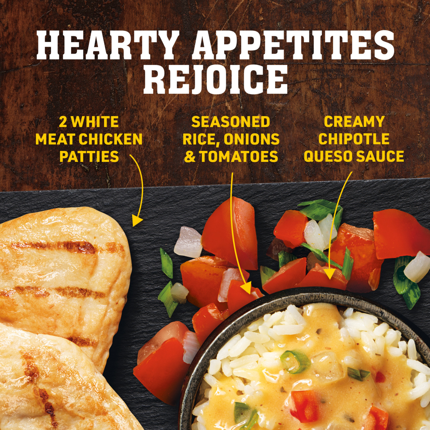 slide 5 of 5, Hungry-Man Chipotle Chicken Double Chicken Bowls 15 oz, 15 oz