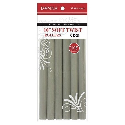 slide 1 of 3, Donna Soft Twist Rollers, 6 ct; 10 in