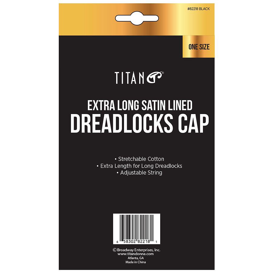 slide 2 of 2, Titan Satin Lined Dreadlocks Cap Extra Long 1 ea, 1 ct