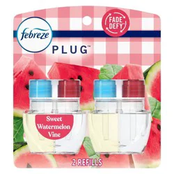 Febreze Plug Dual Refill Air Freshener Sweet Watermelon Vine - 2ct