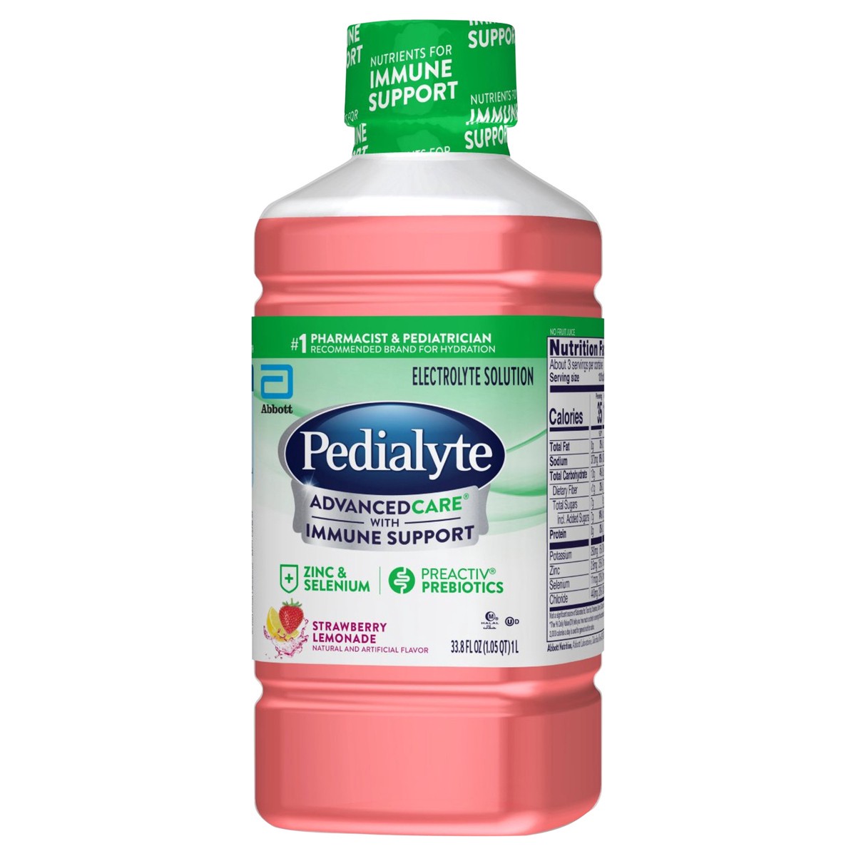 slide 3 of 5, Pedialyte AdvancedCare Electrolyte Solution - Strawberry Lemonade - 33.8 fl oz, 33.8 fl oz