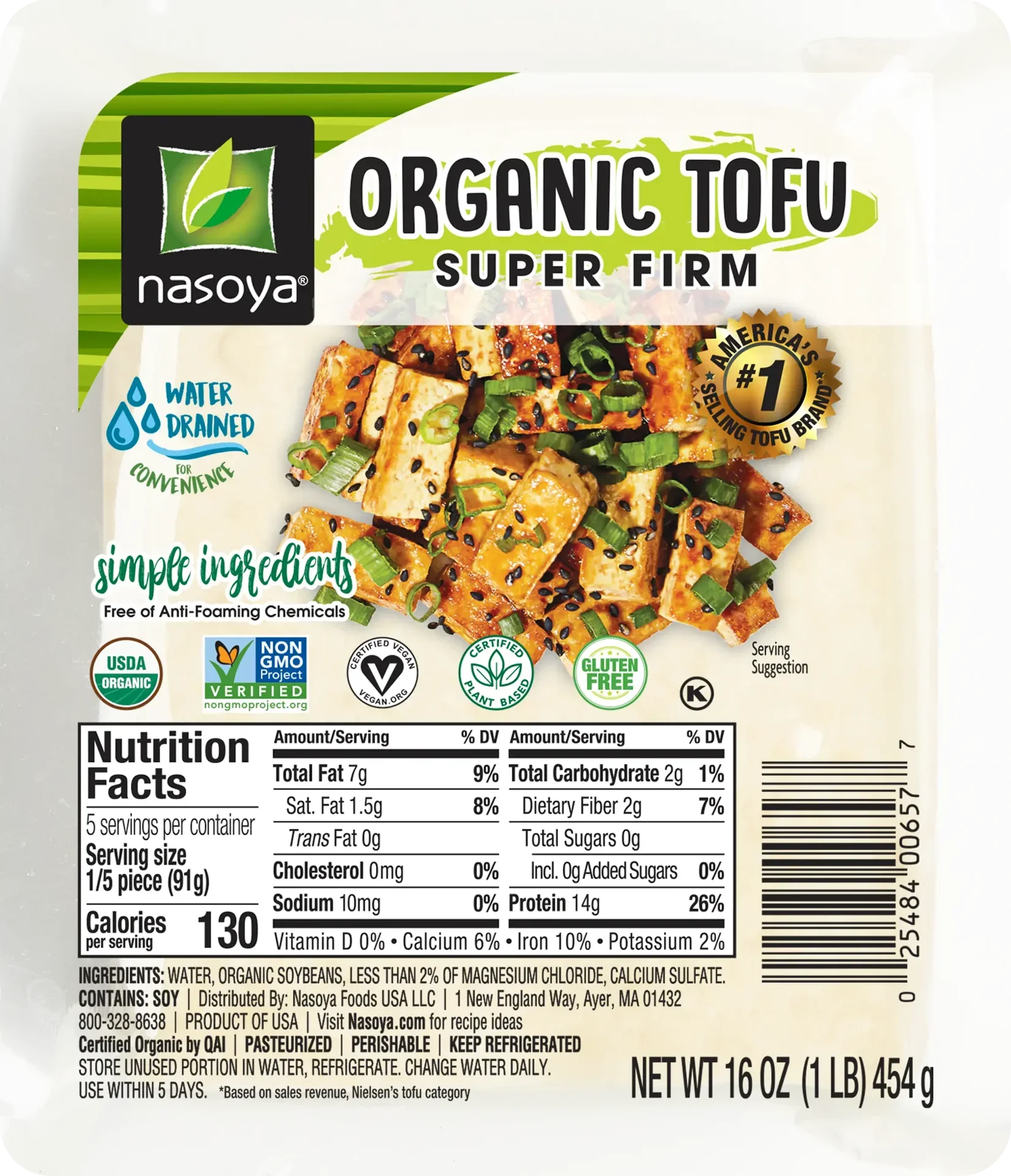 slide 1 of 9, Nasoya Organic Super Firm Tofu, 16 oz, 16 oz