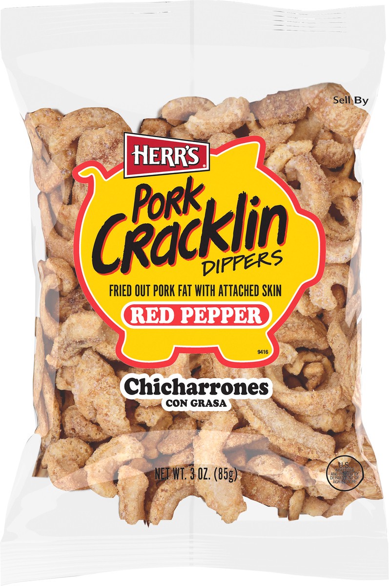 slide 6 of 11, Herr's Pork Cracklin Dippers Red Pepper Chicharrones 3 oz, 3 oz