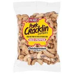 Herr's Pork Cracklin Dippers Red Pepper Chicharrones 3 oz