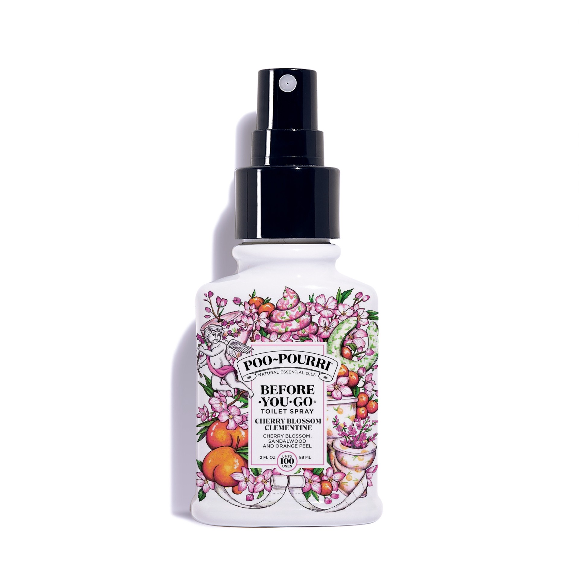 slide 1 of 4, Poo-Pourri Before-You-Go Toilet Spray, Cherry Blossom Clementine, 2 oz