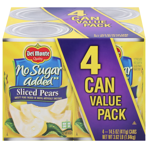 slide 1 of 1, Del Monte Sliced Pears, 58 oz
