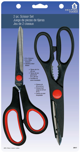 slide 1 of 1, Helping Hand Scissor Set, 2 ct