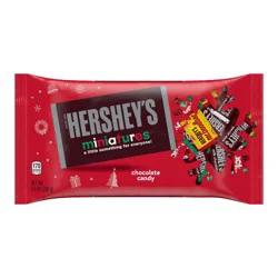 Hershey's Miniatures Assorted Chocolate Christmas Candy Bag, 9.9 oz