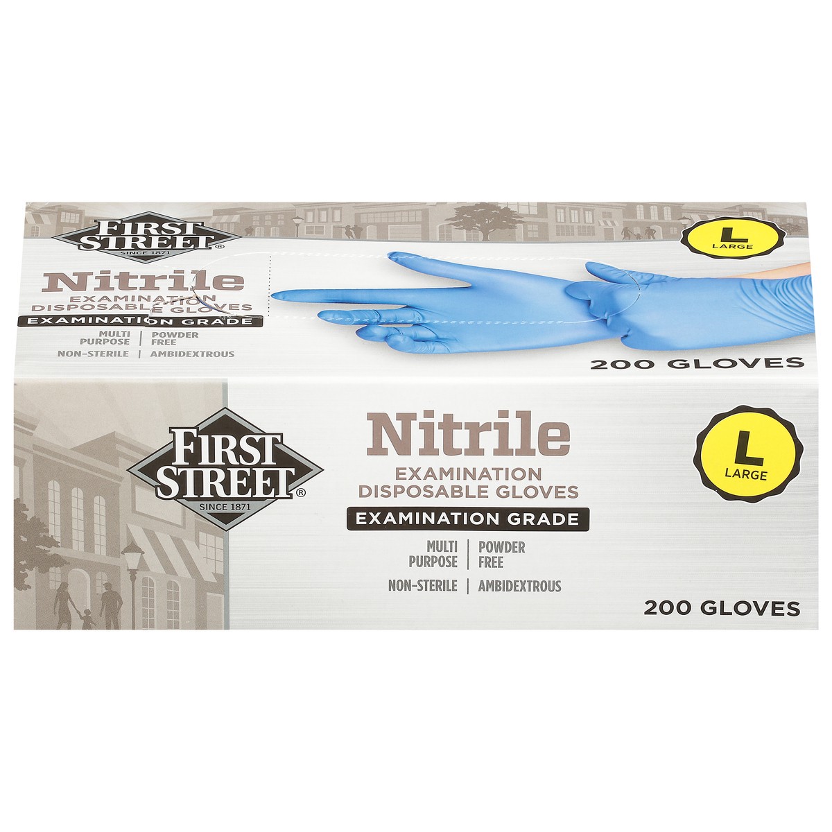 slide 1 of 11, First Street Nitrile Gloves Large, 200 ct