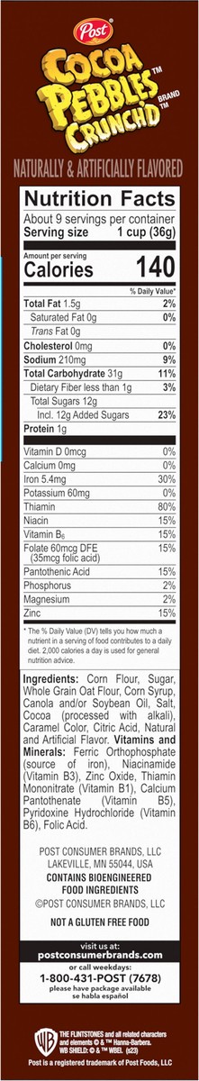 slide 8 of 9, Cocoa Pebbles Crunch'd Cereal 11.5 oz, 11.5 oz