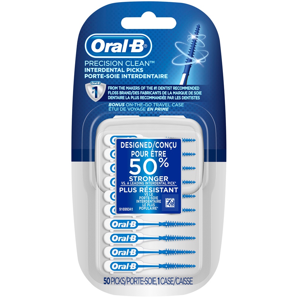 slide 1 of 6, Oral-B Precision Clean Nterdental Picks, 50 ct