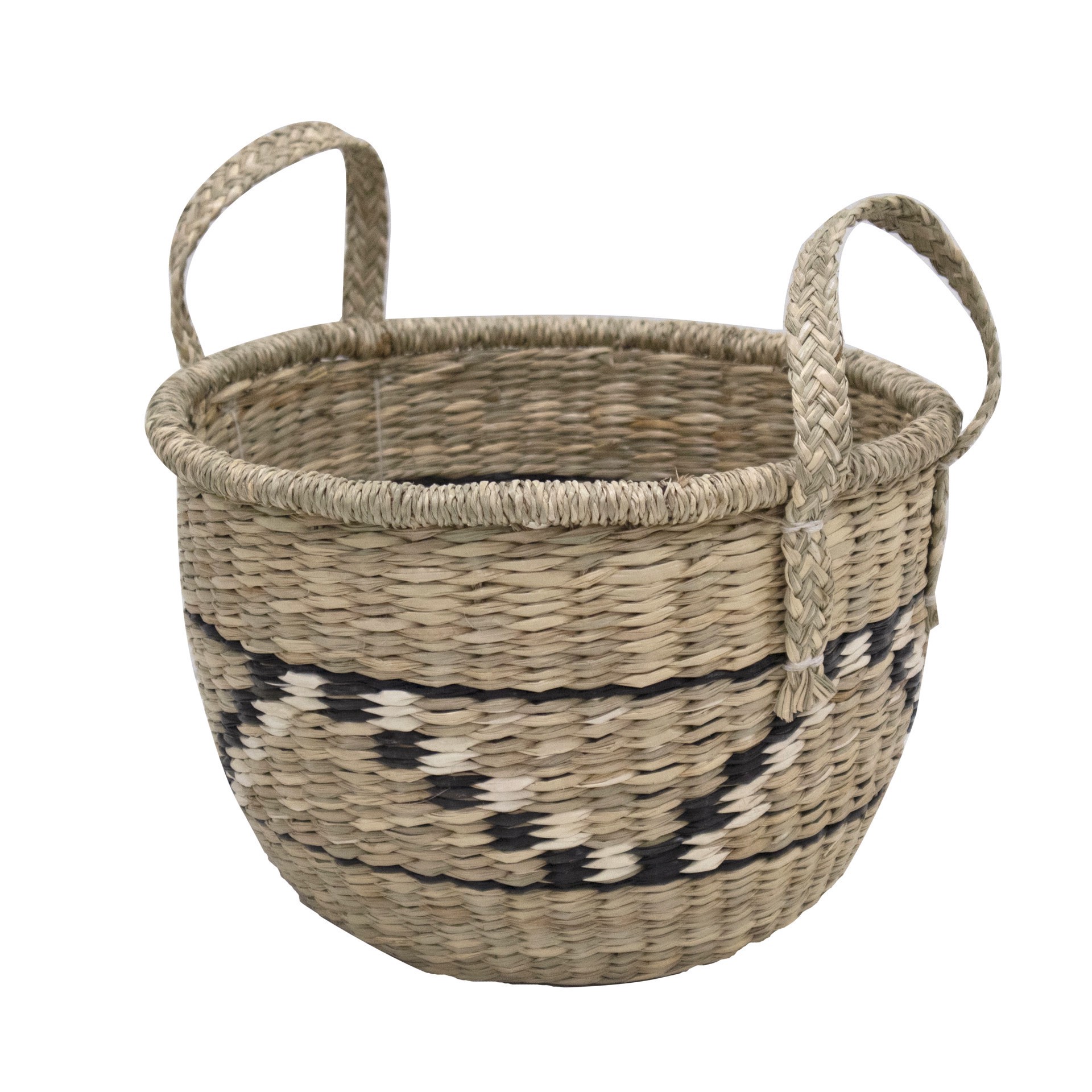 slide 3 of 5, 11.75" Natural Santa Fe Woven Seagrass Basket With Handles By Ashland, 11.75 in