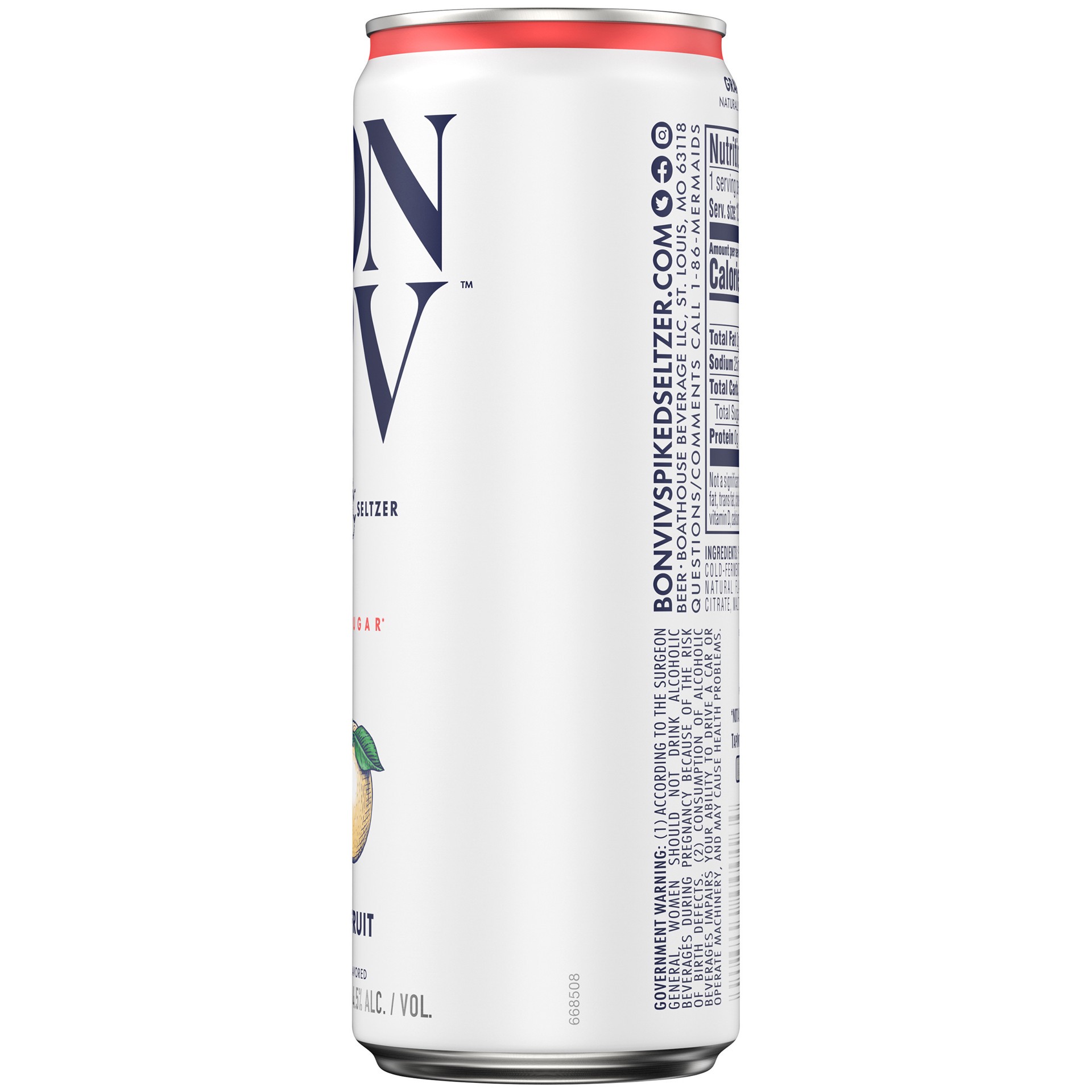 slide 1 of 2, Bon Viv Bon V!V™ Spiked Seltzer Grapefruit, 12 fl. oz. Can, 12 fl oz