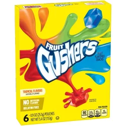 Betty Crocker Fruit Flavored Snacks Fruit Gushers Tropical Flavors