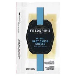 FREDERIKS BY MEIJER Frederik's by Meijer Natural Baby Swiss Deli Style Cheese Slices, 8 oz