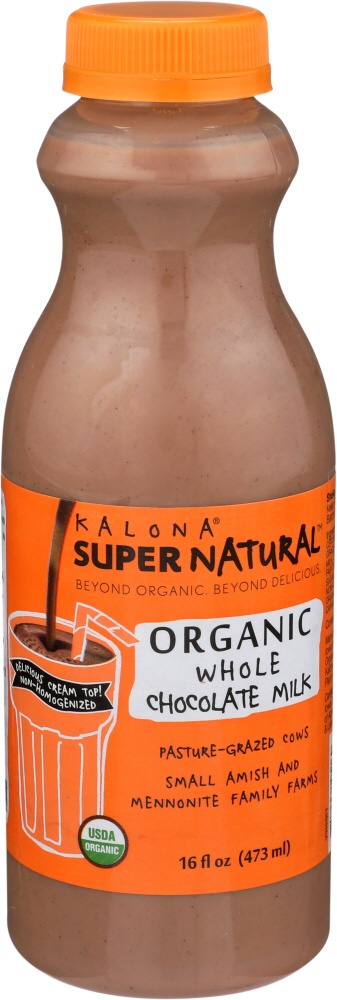 slide 1 of 1, Kalona Supernatural Organic Chocolate, Whole Milk, 1 qt