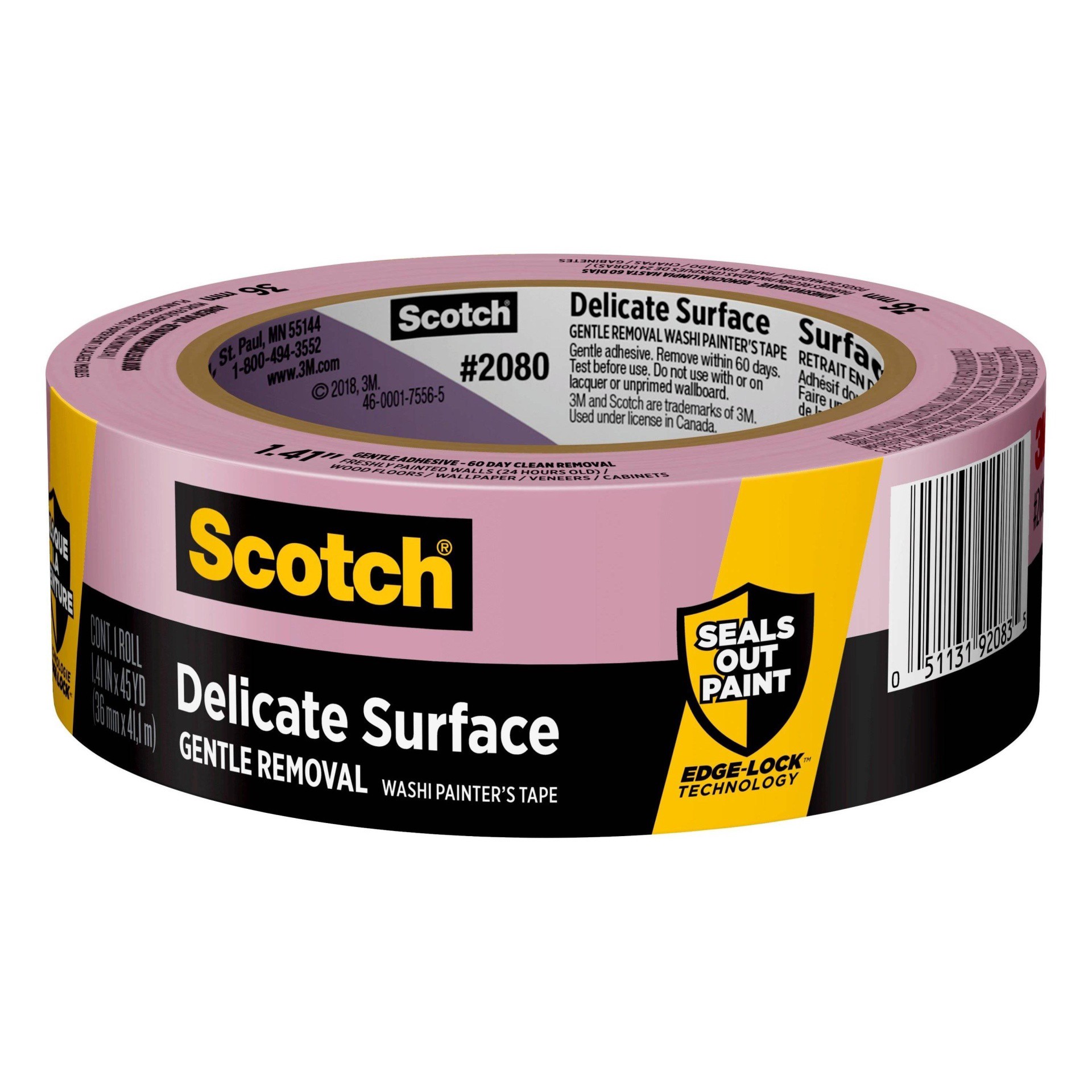 slide 1 of 23, ScotchBlue Walls + Wood Floors Painter's Tape With Edge-Lock, 1.5 in x 45 yd