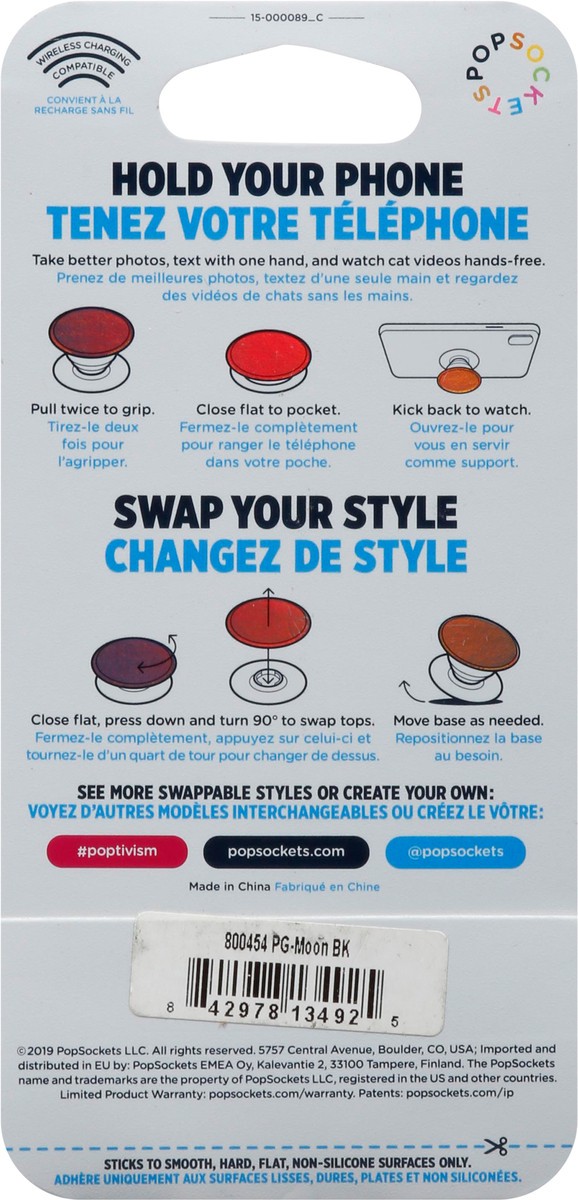 slide 3 of 12, PopSockets Grip, Moon, 1 ct