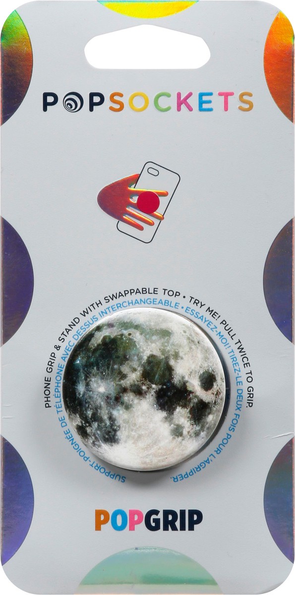slide 7 of 12, PopSockets Grip, Moon, 1 ct