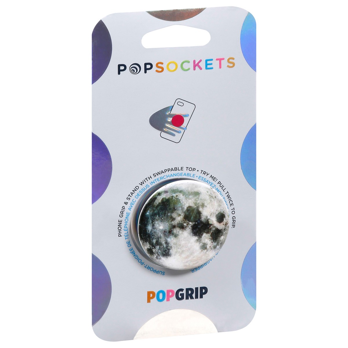 slide 4 of 12, PopSockets Grip, Moon, 1 ct