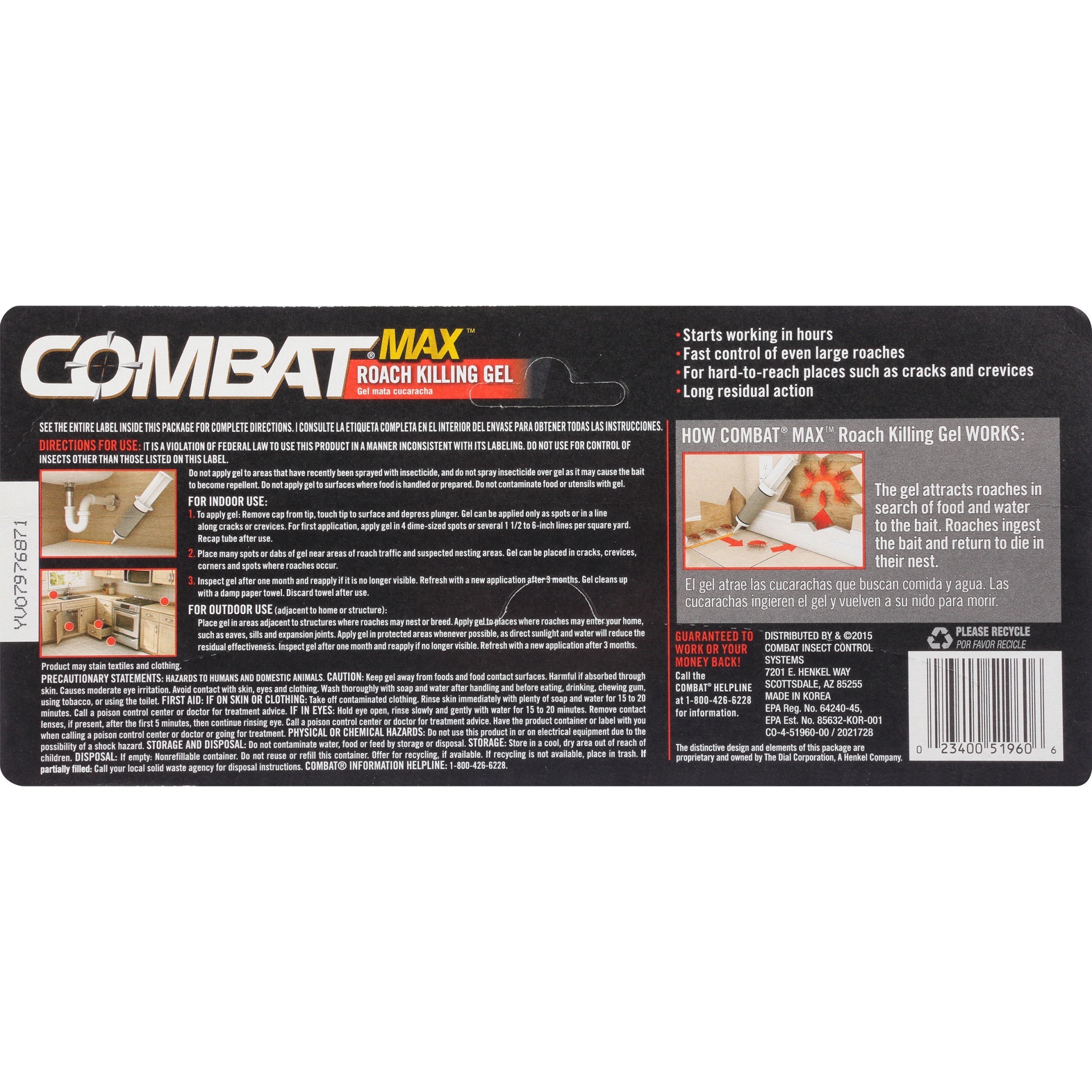 slide 4 of 4, Combat Max Roach Killing Gel, 2 oz