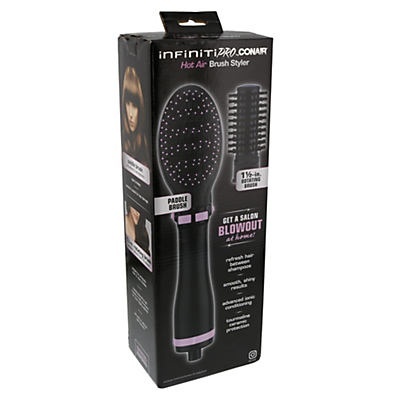 slide 1 of 1, InfinitiPRO by Conair Hot Air Spin Styler with Paddle Brush, 1 ct