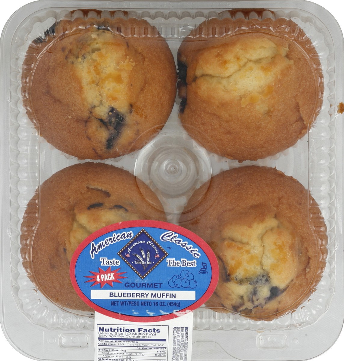 slide 2 of 4, American Classic Bakery Blueberry Muffins, 16 oz