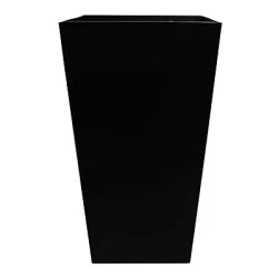 Bloem 20 in. Black Plastic Tall Finley Square Planter