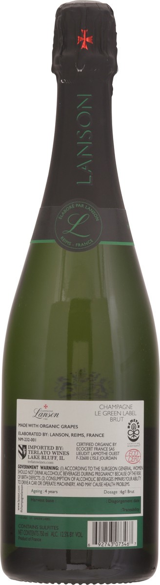 slide 3 of 11, Lanson Green Label Champagne 750 ml, 750 ml