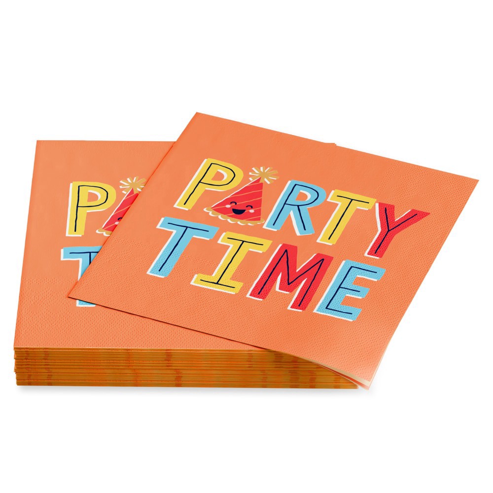 slide 1 of 3, American Greetings Birthday Beverage Napkins - Party Time, 20 count, 20 ct